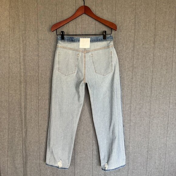 Mother Superior The Trasher 100% Cotton Button Fly Loose Fit Crop Jeans Size 27 - Picture 10 of 16